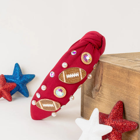 Football headband - maroon