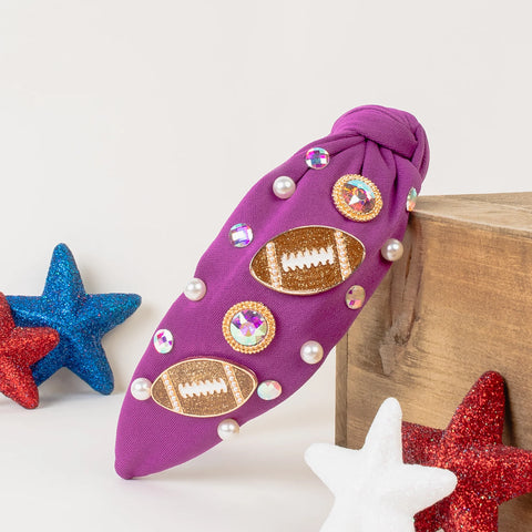 Football headband - purple