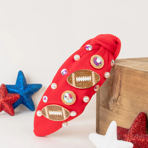 Football headband - red