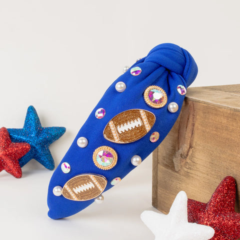 Football headband - blue