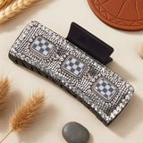 Bling hair clip with checkered designs