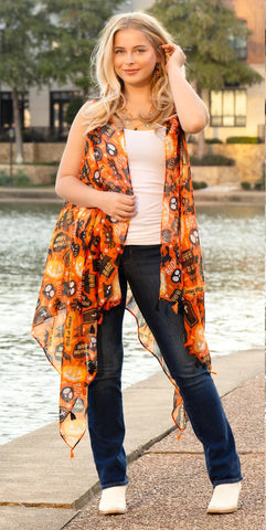Orange Halloween vest