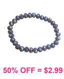 Taupe crystal stretch bracelet