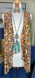 Tan & Brown Leopard Vest