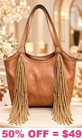Brown Fringe shoulder bag