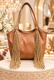 Brown Fringe shoulder bag