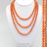 Orange Crystal Strand Layering 60" Necklace*