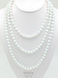 * White Crystal 60" Layering Necklace