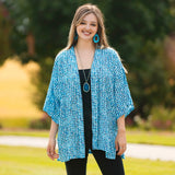 Blue printed cardigan - One Size