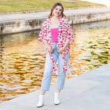 XOXO & Cherry print Valentine's Duster