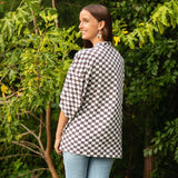 Checkered cardigan - grey
