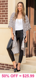 Checkered Duster slit sides