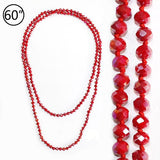 Red Crystal 60" Layering Necklace
