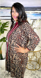 Leopard Sheer kimono cardigan