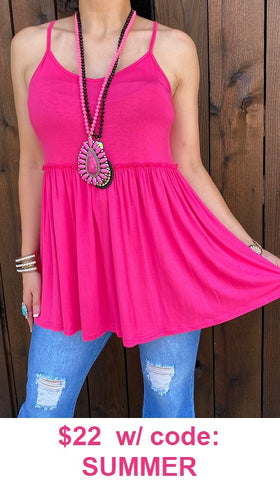Pink Baby Doll Tank