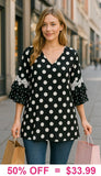Black & White Polka dot blouse