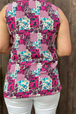 Paisley patchwork Sleeveless top