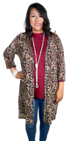 Leopard Sheer kimono cardigan