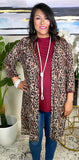 Leopard Sheer kimono cardigan