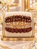 Bronze Stack stretch bracelet set
