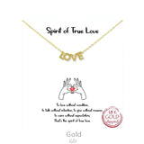 Gold LOVE block letter necklace