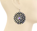 XL Bling round concho earrings