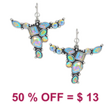 Bling Steer Head Earrings