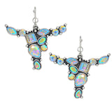 Bling Steer Head Earrings