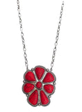 Red Concho pendant necklace