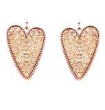 Gold Shimmer Heart earrings