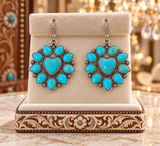 Turquoise Heart concho earrings