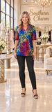 Multi Color Animal Print Top