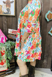 Orange tribal dress