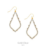 GOLD Bling Rhinestone outline earrings