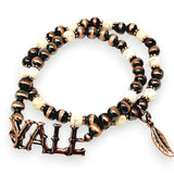 YALL Copper & Cream stretch bracelet set