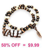 YALL Copper & Cream stretch bracelet set