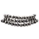 Silver Navajo pearl 3 piece bracelet set