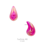Iridescent Pink Trendy teardrop earrings
