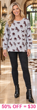 Horse print long sleeve top