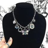 Bling Turquoise charm necklace
