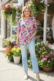 3X Colorful Floral & bird print Top