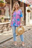 S, M, Blue & Pink Spotted Baby Doll Top