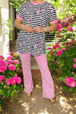 Small & 3X : Striped Floral top