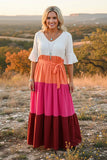 Color Block Maxi Dress
