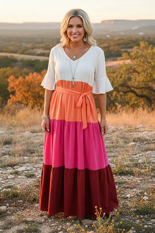 Color Block Maxi Dress – Shop Southern Charm
