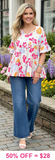 Light Yellow floral baby doll top