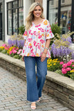 Light Yellow floral baby doll top