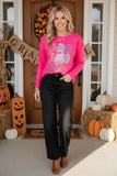 BOO Pink Halloween top with ghost