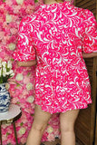 Pink & White design top