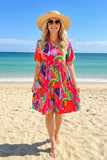 Pink, Lime, Green & Purple  Summer Dress